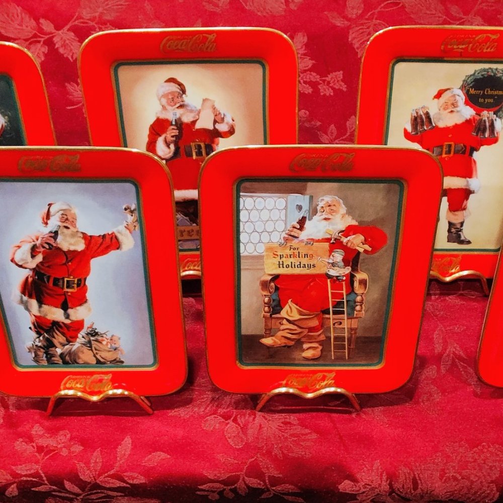 Vintage The Franklin Mint Heirloom Coca Cola Plate Bundle! Set of Six! - Picture 4 of 10